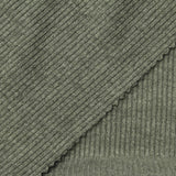 Viscose Polyester Blend Stretch Rib Knit Fabric, 280 gsm, 165 cm — Green — photo 2
