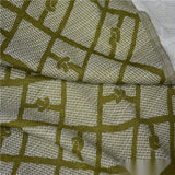Olive Grid Jacquard, Poly-Viscose — photo 2