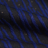 Blue Vertical-Dash Jacquard, Poly-Viscose — photo 2