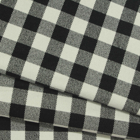 Black Gingham Bengaline, Poly-Viscose