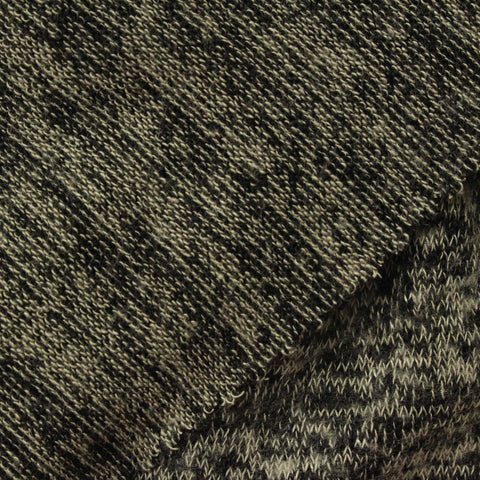 Black Marl Chunky Knit, Poly-Viscose, 189 gsm