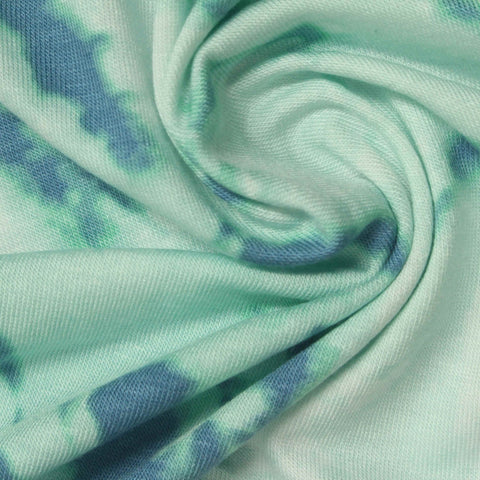 Blue Abstract Jersey Knit, Modal-Poly, 160 gsm, ref EF-254120