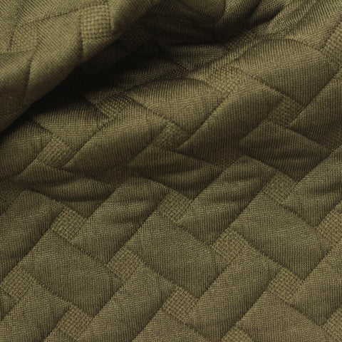 Olive Geometric-Herringbone Jacquard, Polyester
