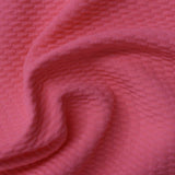 Jacquard Polyester Stretch Knit Fabric, 242 gsm, 165 cm — Pink — photo 2
