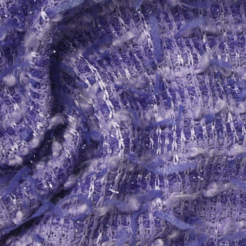 Jacquard 100% Polyester Bouclé Fabric, 485 gsm, 170 cm — Purple