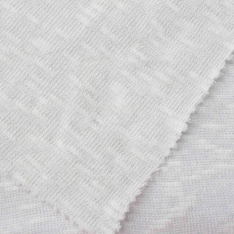 Slub Cotton Viscose Chunky Knit Fabric, 178 gsm, 140 cm — White