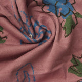 Blue Floral Jersey Knit, Cotton — photo 2