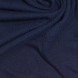 Polyester Stretch Rib Knit Fabric, 270 gsm, 120 cm — Navy — photo 2