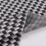 Black Houndstooth Jacquard, Polyester — photo 2