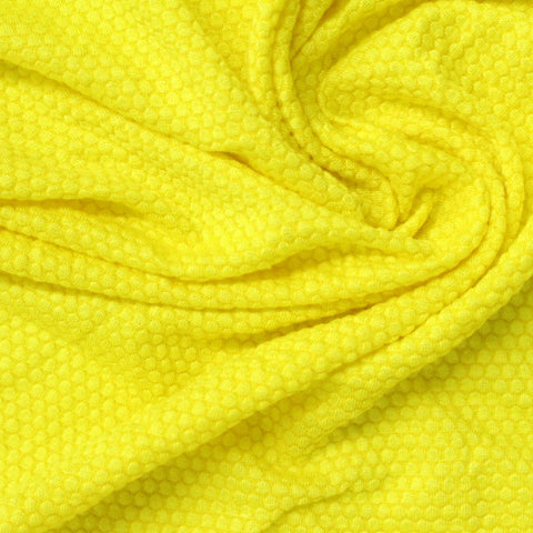 Jacquard Cotton Knit Fabric, 150 gsm, 156 cm — Yellow