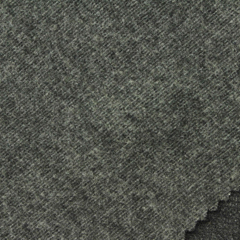Dark Grey Marl Piqué Knit, Poly-Cotton, 300 gsm, 175 cm