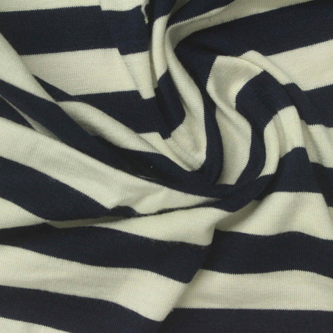 Dark Grey Stripe Jersey Knit, Viscose, 180 gsm