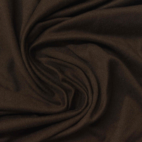 Polyester Stretch Milk Silk Knit Fabric, 145 gsm, 170 cm — Brown
