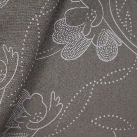 White Floral Knit, Poly-Viscose