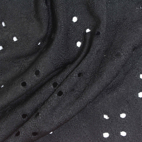 White Dots Jacquard, Polyester, 190 gsm