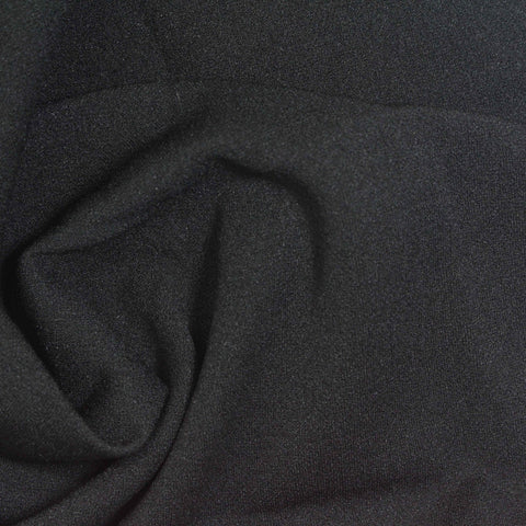 Polyester Stretch Scuba Knit Fabric, 200 gsm, 150 cm — Black