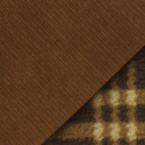 Brown Plaid Knit, Polyester