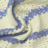 Cream Horizontal-Stripe Chunky Knit, Poly-Cotton — photo 2