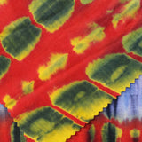 Red Abstract Jersey Knit, Viscose — photo 2