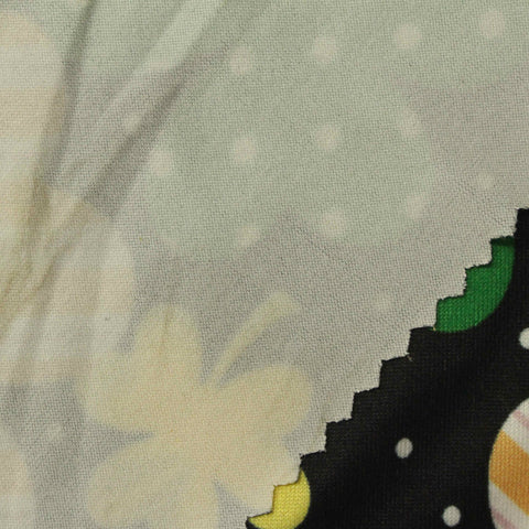 Printed Polyester Stretch Milk Silk Knit Fabric, 170 gsm, 147 cm — Black