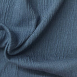 Cotton Polyester Stretch Crepe Fabric, 190 gsm, 160 cm — Blue — photo 2