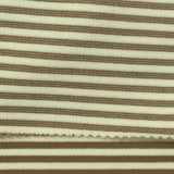 Brown Horizontal-Stripe Interlock Knit, Cotton-Poly — photo 2