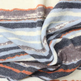 Blue Horizontal-Stripe Chunky Knit, Poly-Viscose — photo 2