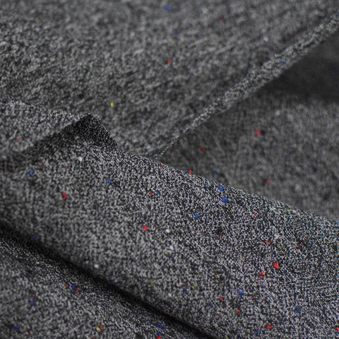Dark Grey Marl Jersey Knit, Cotton-Poly, 129 gsm
