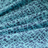 Light Blue Abstract Jersey Knit, Viscose — photo 2