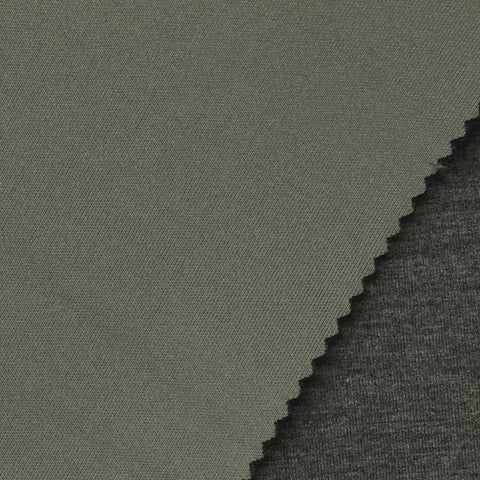 Dark Grey Marl Scuba Knit, 380 gsm