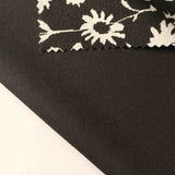 White Floral Scuba Knit, Polyester — photo 2