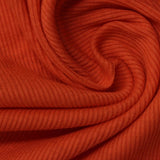 Polyester Cotton Stretch Rib Knit Fabric, 147 gsm, 100 cm — Orange — photo 2