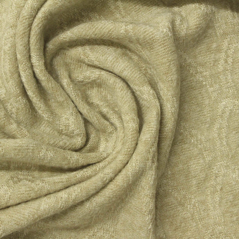 Light Beige Tone-on-Tone Pointelle Knit, Viscose-Poly