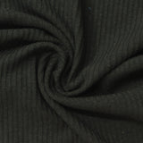 Slub Cotton Polyester Stretch Rib Knit Fabric, 215 gsm, 150 cm — Green — photo 2