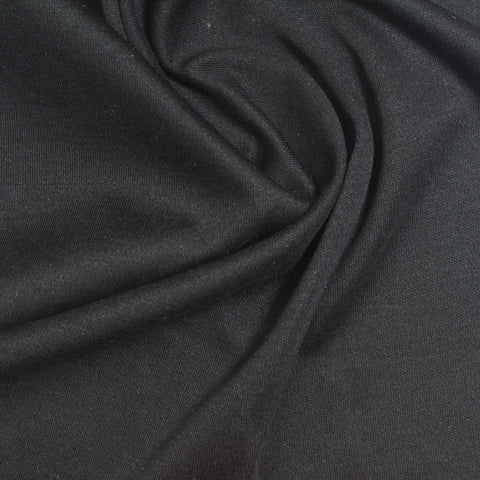 Interlock Knit Fabric, 180 gsm, 165 cm — Black