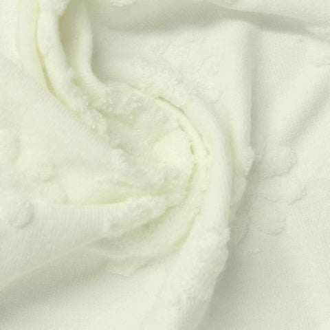 Cream Floral Jacquard, Polyester, 370 gsm