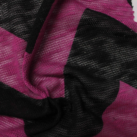 Pink Marled-Chevron Chunky Knit, Polyester