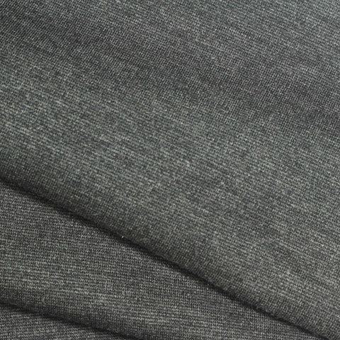 Dark Grey Marl Ponte Knit, Viscose-Poly, 270 gsm