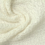 Cream Textured Pointelle Knit, Polyester — photo 2