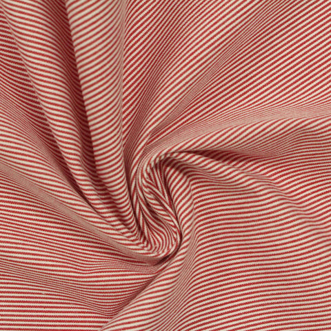 Red Horizontal-Stripe Woven, Cotton