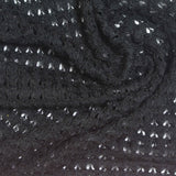 Black Openwork Chunky Knit, Polyester — photo 2