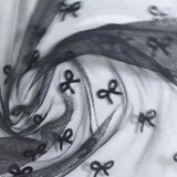 Flocked 100% Polyester Mesh Fabric, 50 gsm, 145 cm — Black — photo 2
