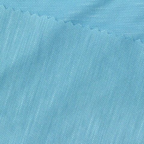 Viscose Nylon Piqué Knit Fabric, 153 gsm, 161 cm — Blue