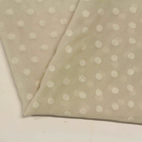 Cream Dots Chiffon, Polyester, 85 gsm
