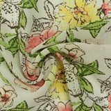 Pink Flowers Chiffon, Polyester — photo 2