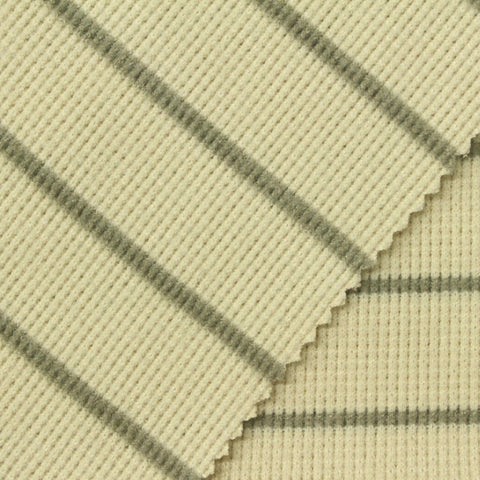 Dark Grey Horizontal-Stripe Waffle Knit, Polyester