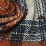 Navy Plaid Interlock Knit, Poly-Viscose — photo 2