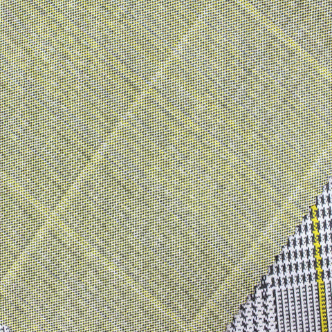 Black Houndstooth Jacquard, Polyester, 285 gsm, 165 cm