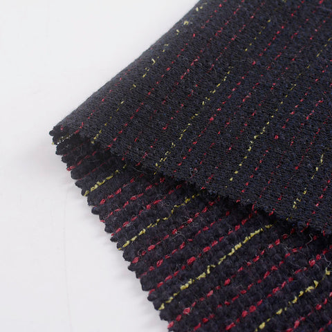 Red Horizontal-Stripe Jacquard, Poly-Cotton