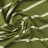 Green Horizontal-Stripe Jersey Knit — photo 2